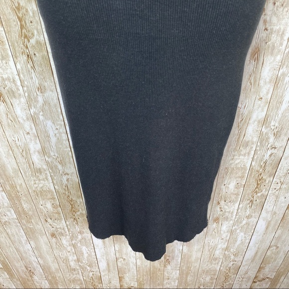 Wilfred Free/Aritzia- Black Ribbed Bruni Tank Midi Dress - Picture 7 of 11